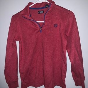 Chaps, quarter zipped pullover sweater